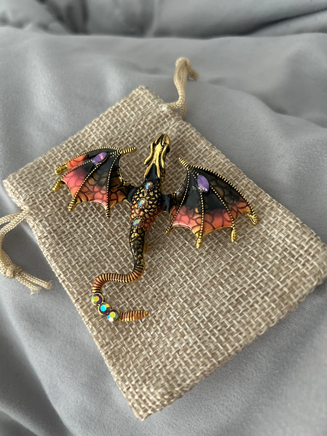 Dragon Brooch Pin - Fantasy Jewellery
