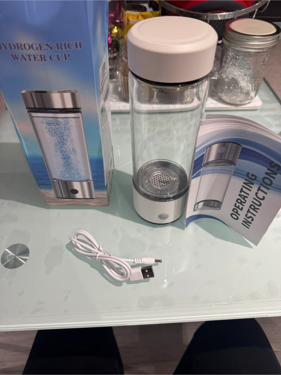 Hydrogen Rich Water Cup Glass