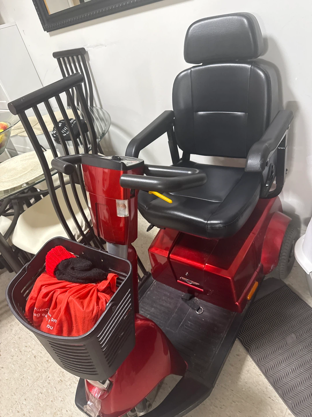 Red Electric Mobility Scooter 500 pounds weight capacity