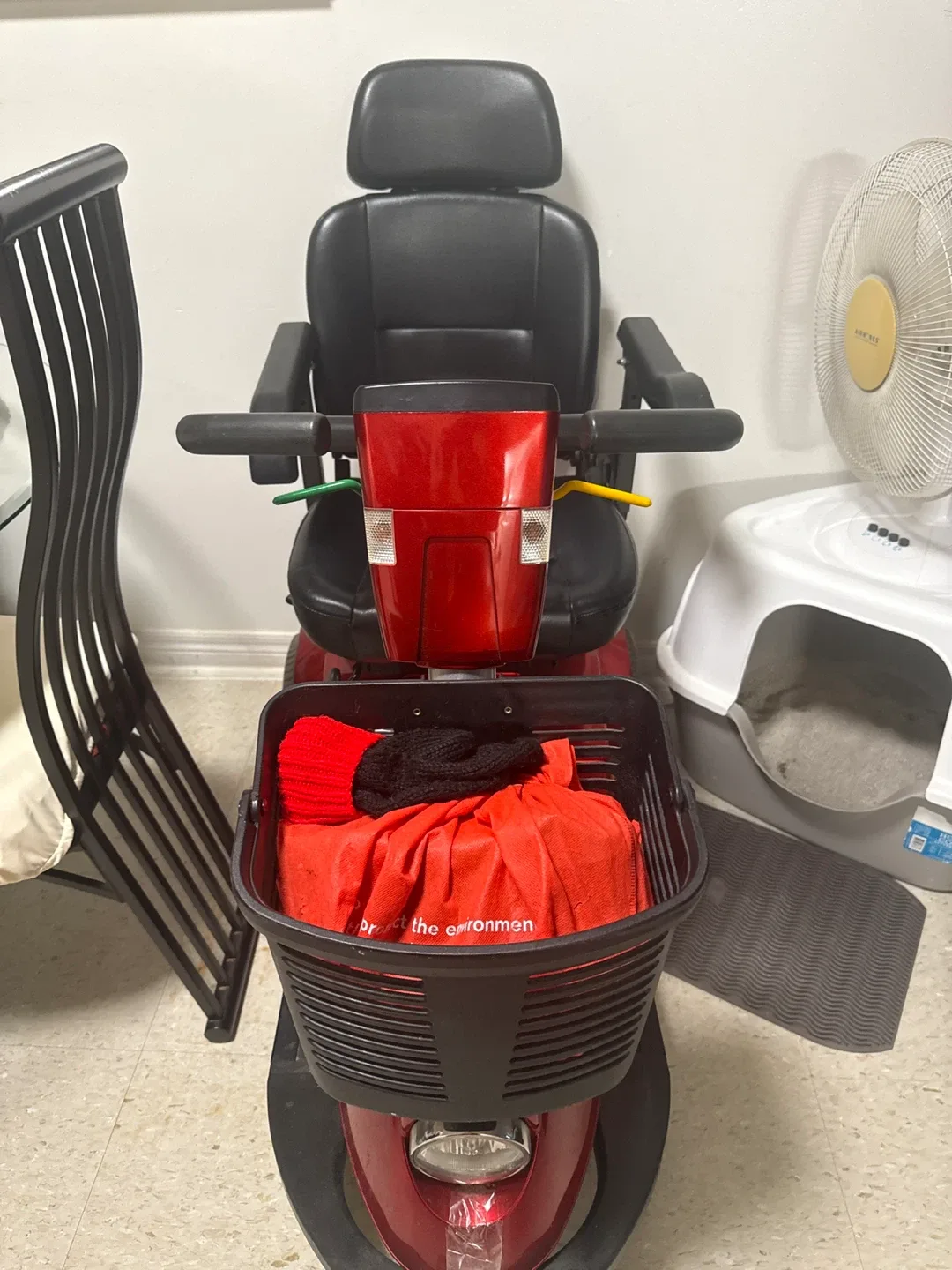 Red Electric Mobility Scooter 500 pounds weight capacity image indicator(2)