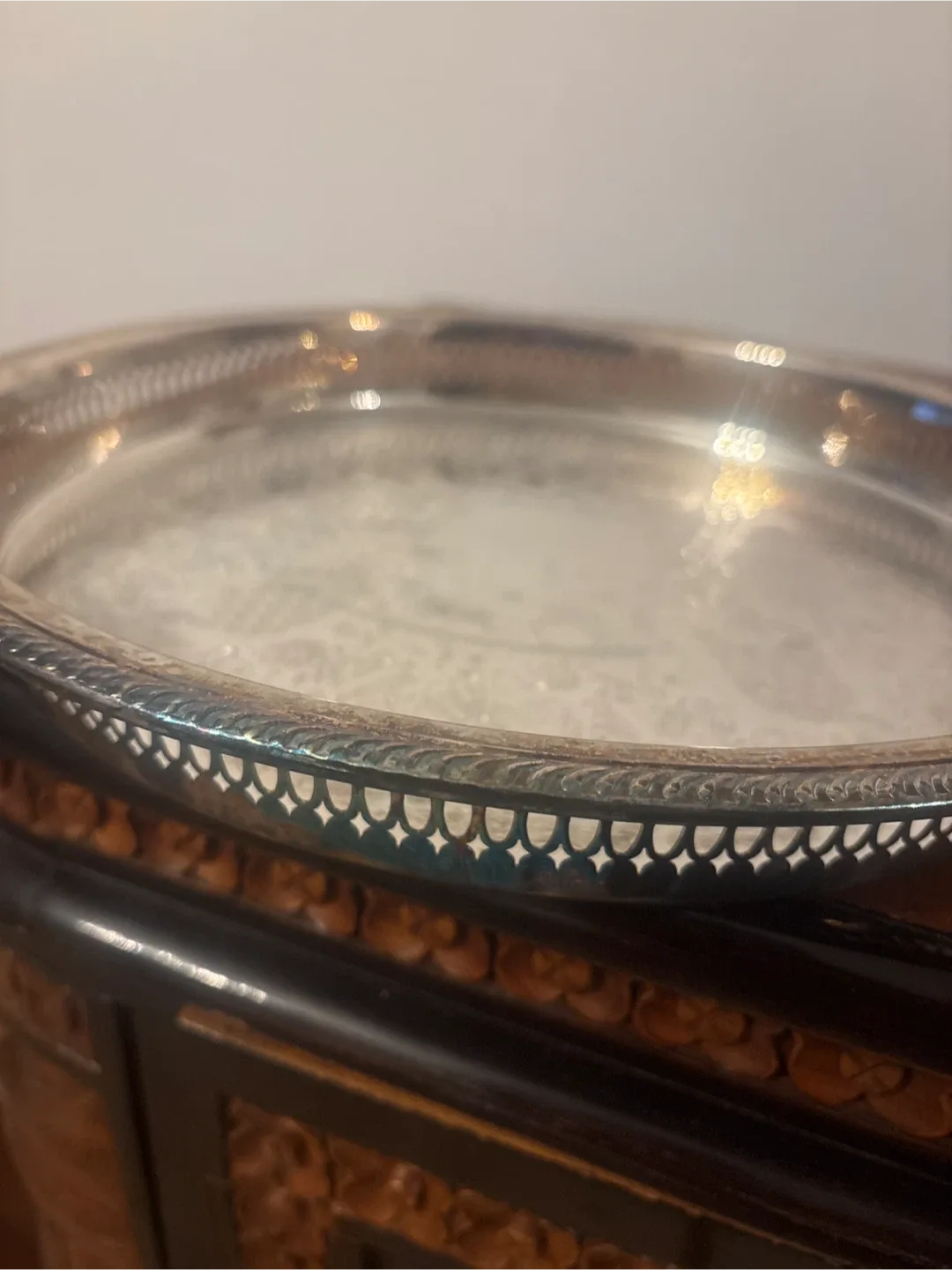 Silver Plated Serving Tray image indicator(3)