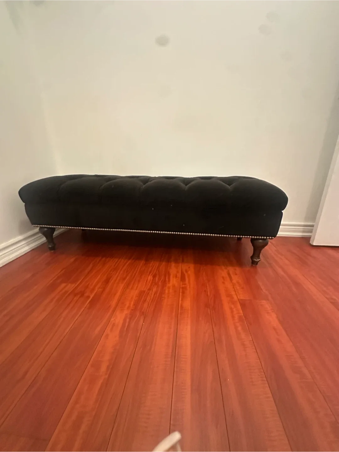 Black Tufted Ottoman Bench image indicator(3)