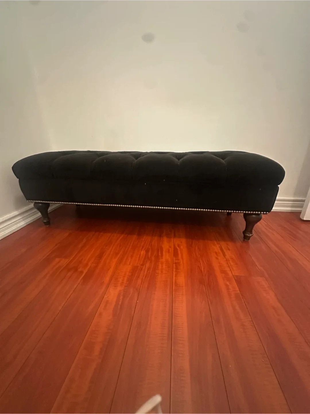 Black Tufted Ottoman Bench image indicator(2)