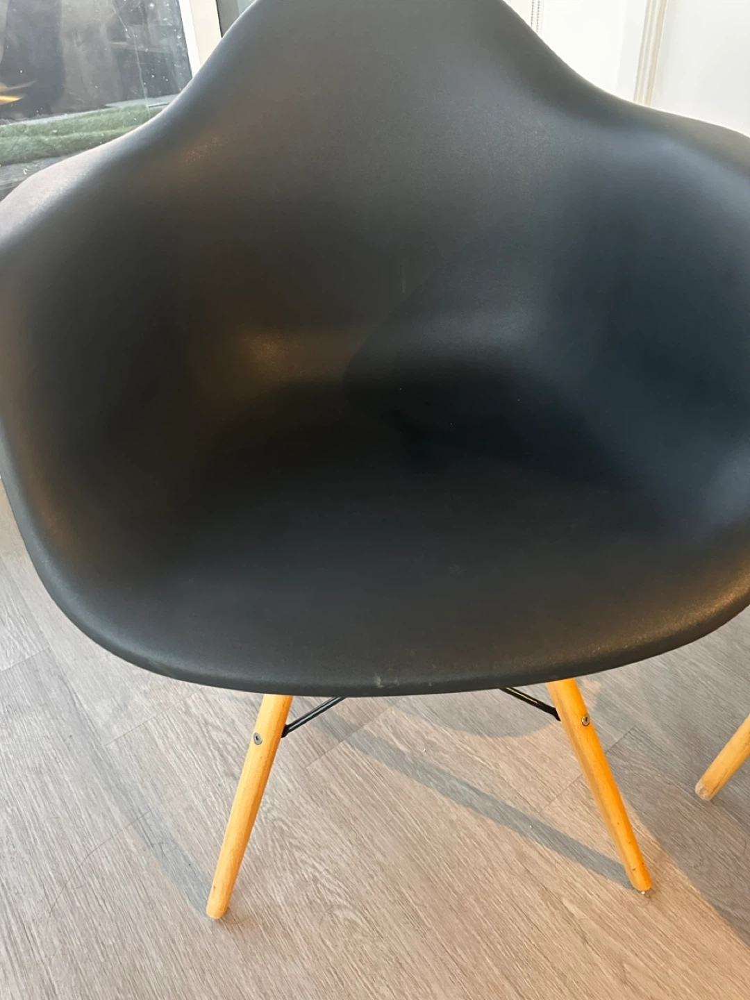 Set of 4 Black Eames Style Chairs - photo 4
