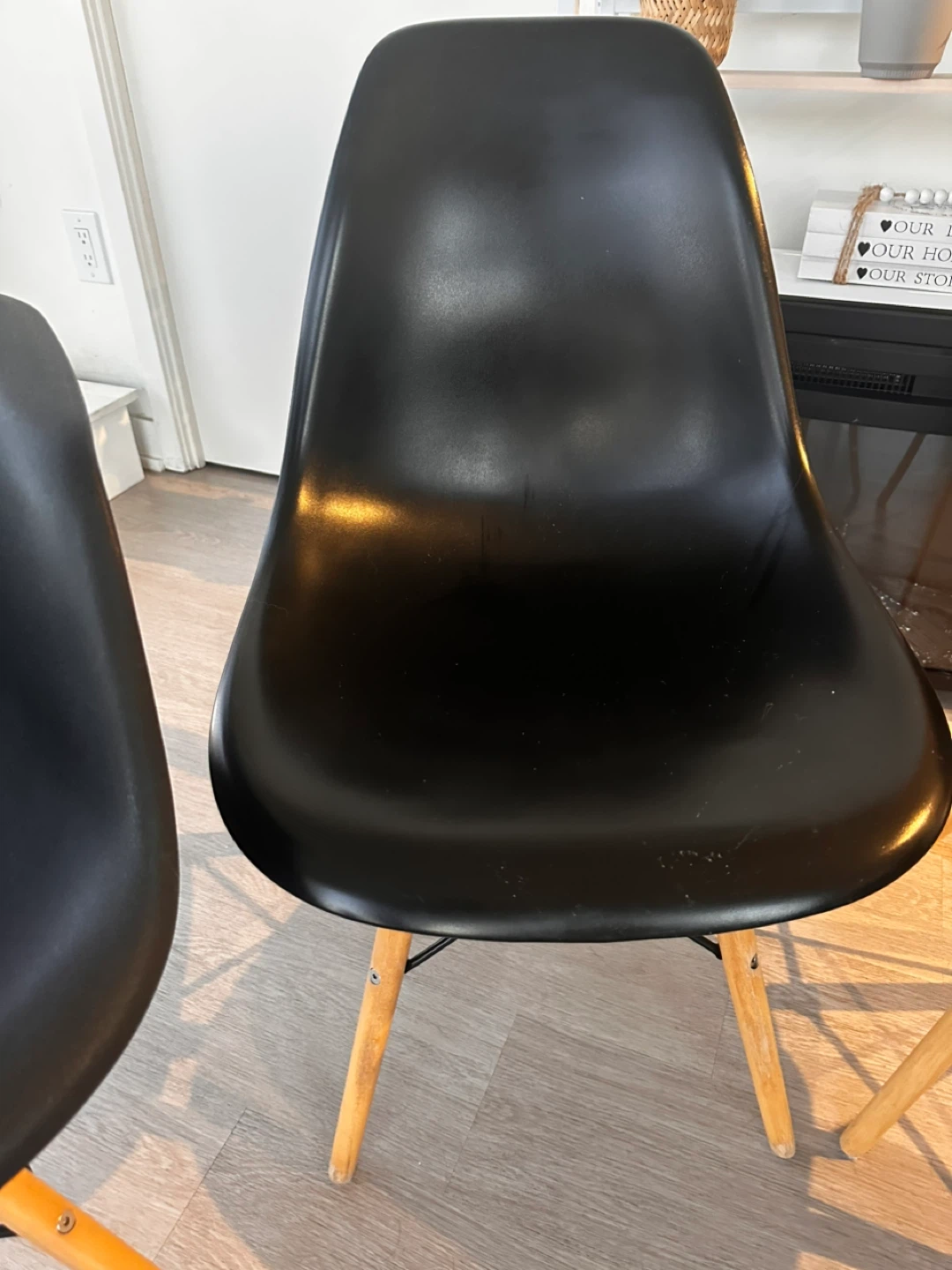 Set of 4 Black Eames Style Chairs - photo 3
