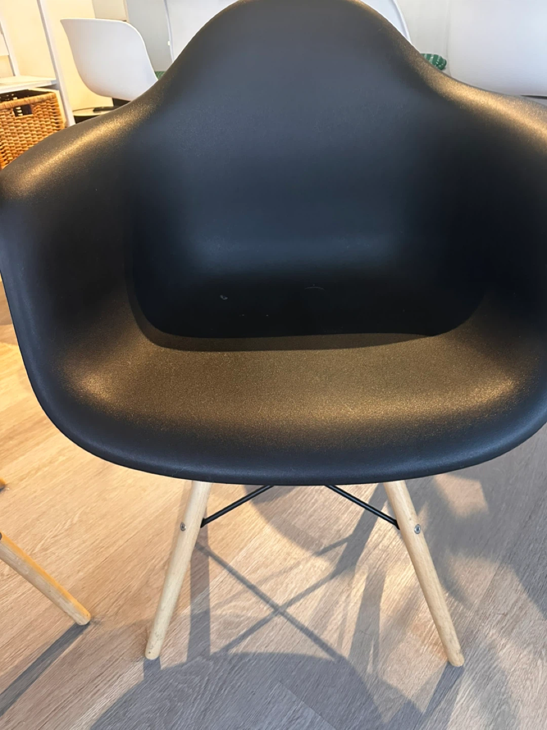 Set of 4 Black Eames Style Chairs - photo 2