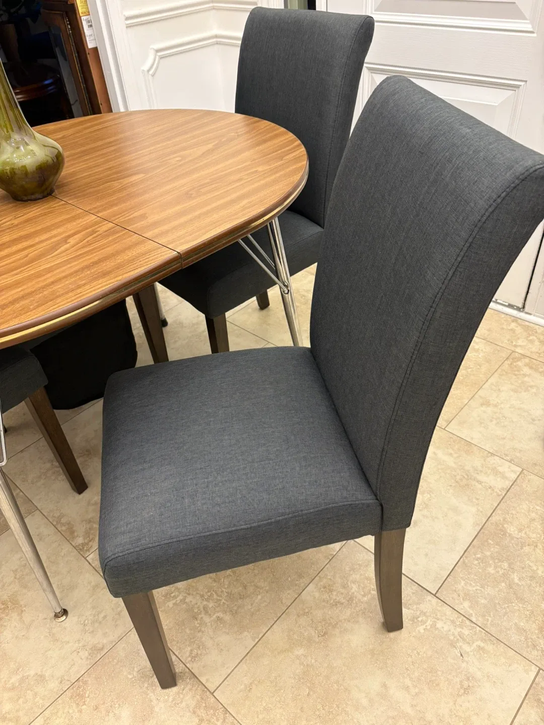 Dining Table with 4 Chairs - Wood & Grey image indicator(2)