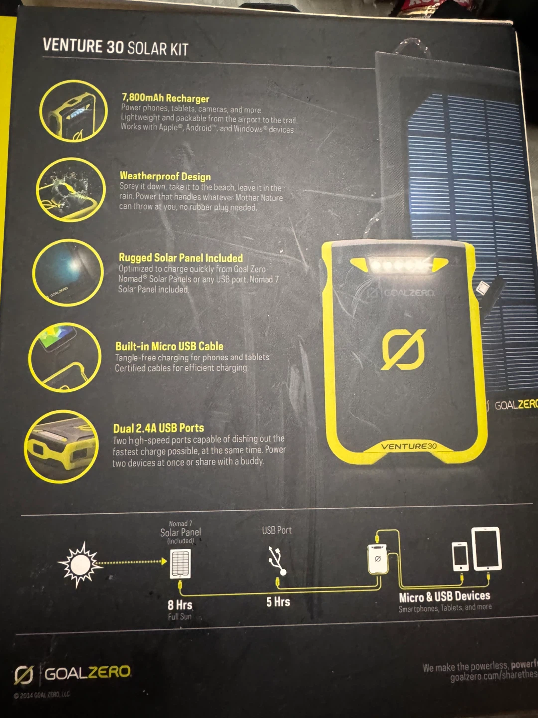 Goal Zero Venture 30 Solar Kit - 7800mAh - photo 2