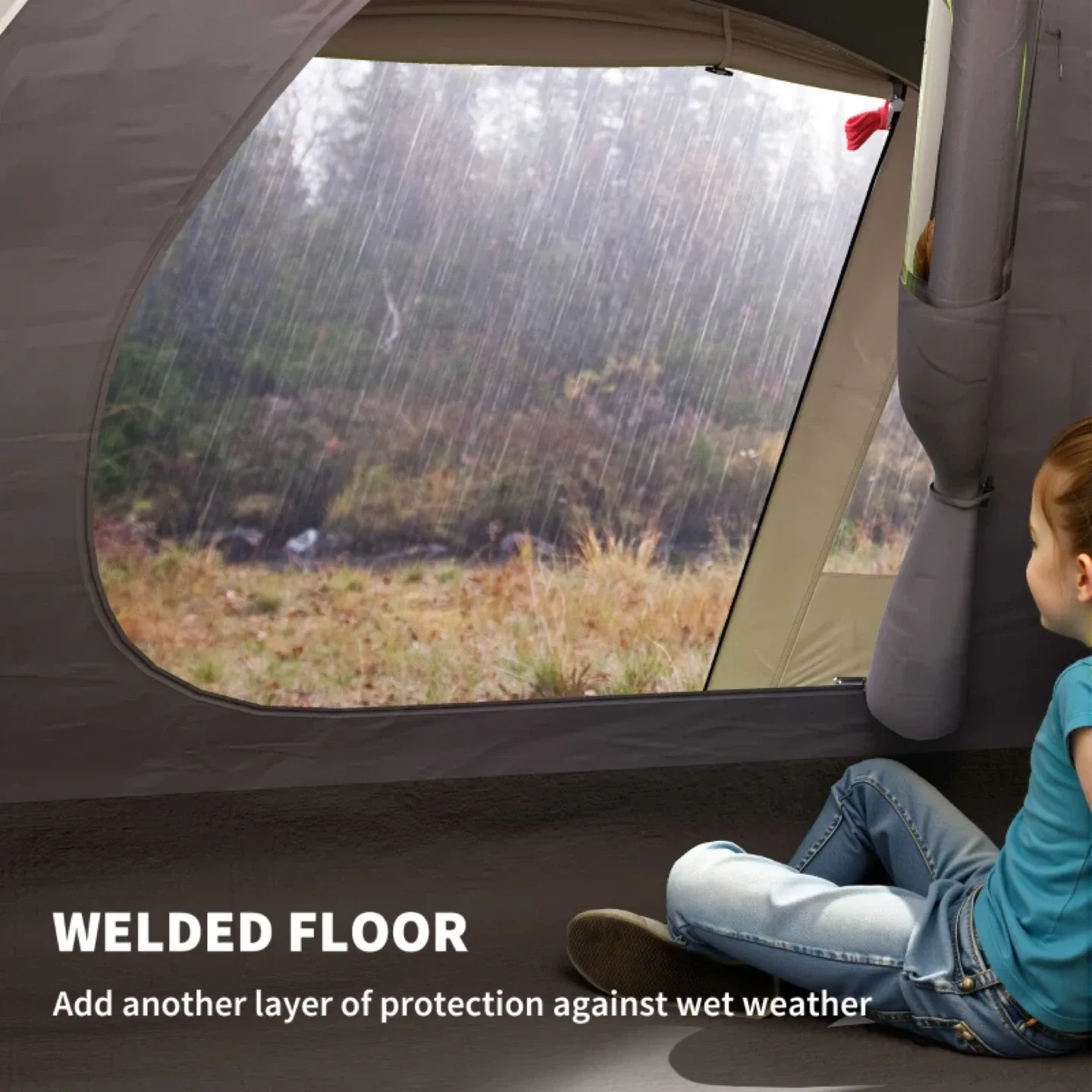 Outsunny 3 Person Camping Tent - Family Dome Tent w Bedroom image indicator(5)