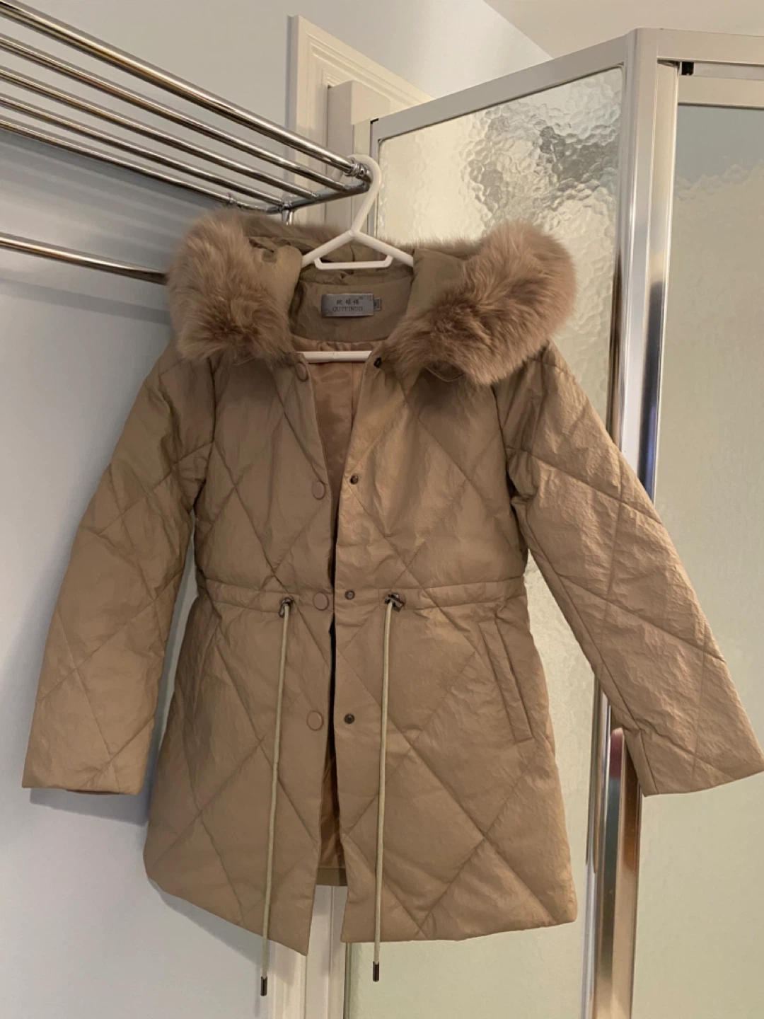 Quilted Down Coat - Size M