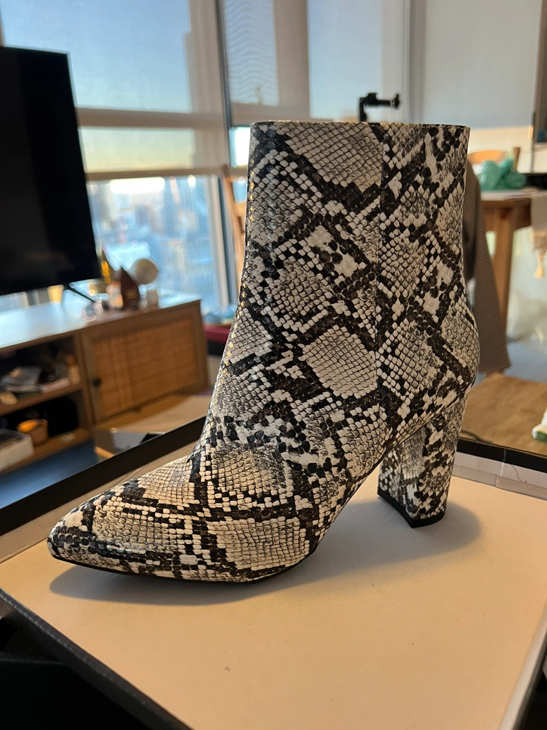 Windsor Snake Ankle Boots - Size 7