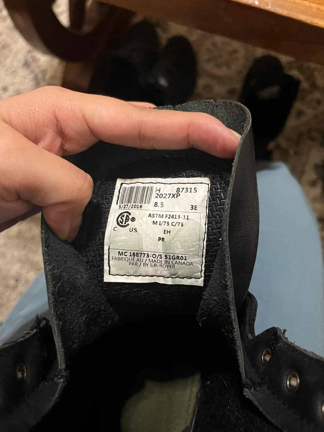 Rover Black Work Boots - Size 8.5 image indicator(4)