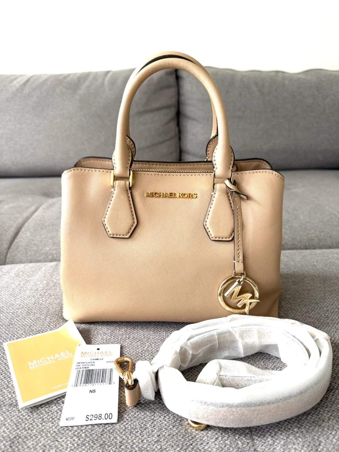 MICHAEL KORS  CAMILLE  SMALL SATCHEL LEATHER  HANDBAG - photo 2