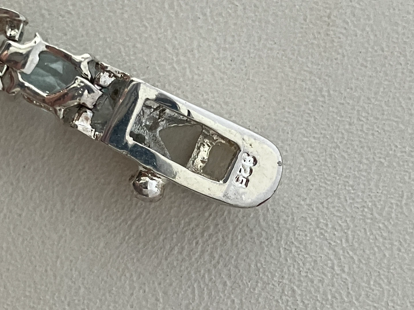 Blue Topaz 925 Sterling Silver Bracelet , 7.5" inches - photo 5