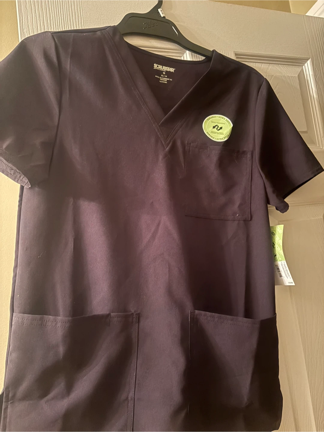 New Scrubstar XS/TP Scrub Top - Dark Purple