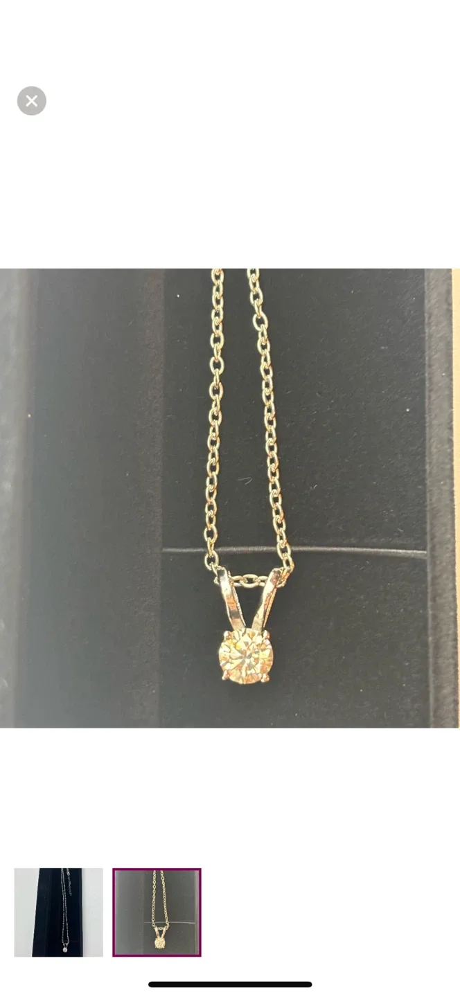 2.09ct MOISSANITE pendant & S925 silver necklace image indicator(2)