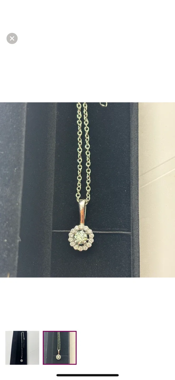 1.1ct MOISSANITE pendant & s925 silver necklace image indicator(2)