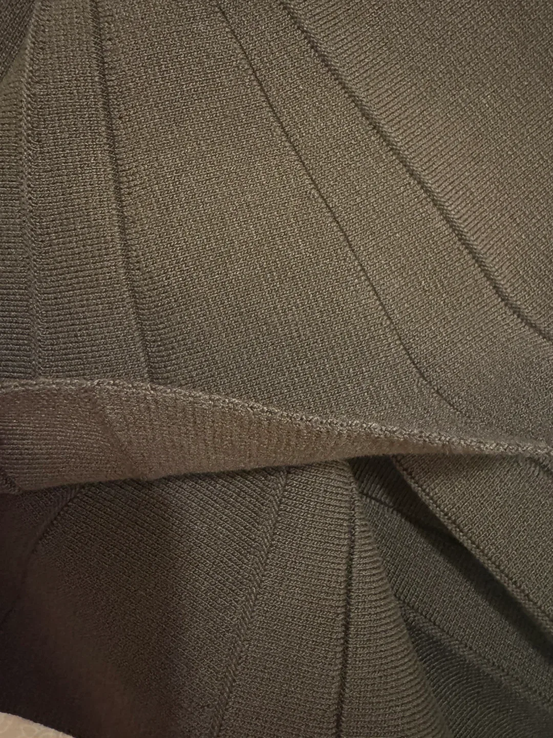 Zara Short Pleated Knit Dress - Size L-Brown image indicator(4)