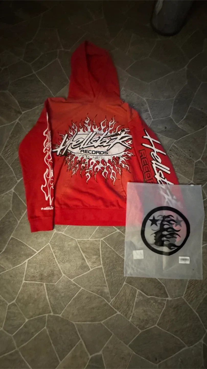 New Hellstar Records Hoodie, Red