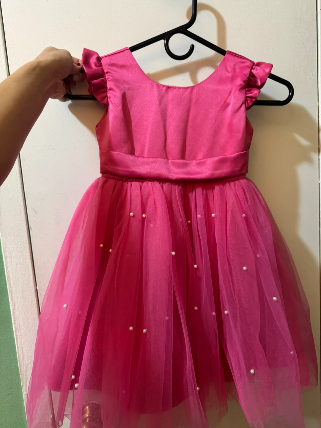 Pink Girls Dress with Pearl Details size 5/6