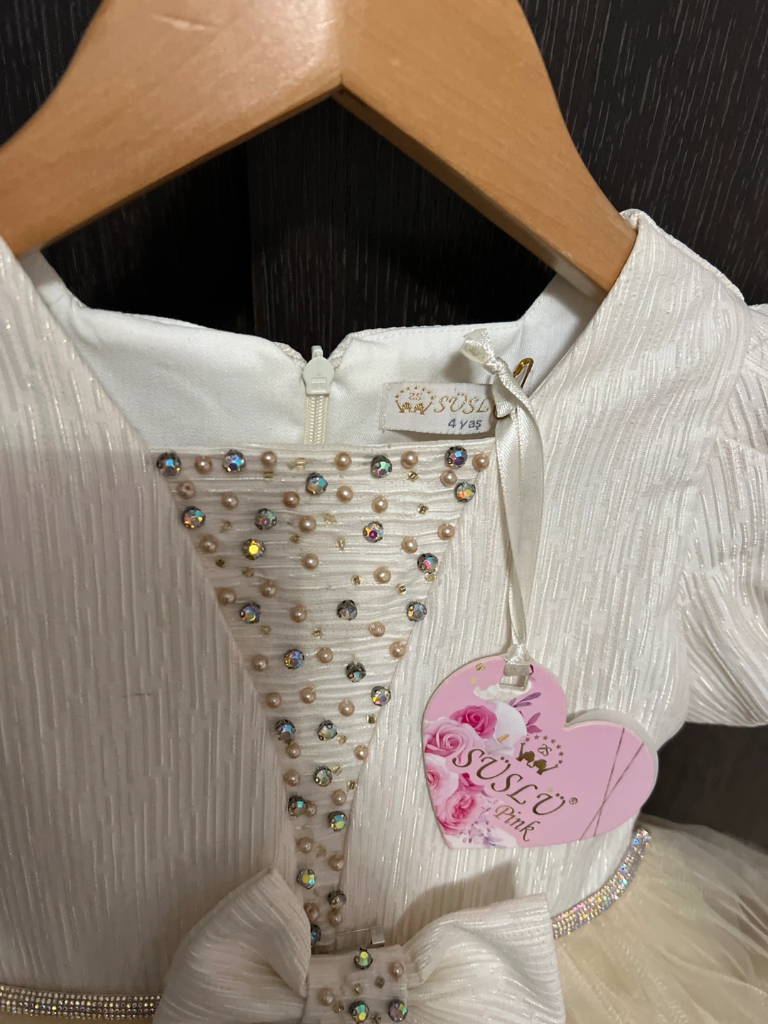 Süslü Pink Girls Dress - Size 4 Years - photo 2