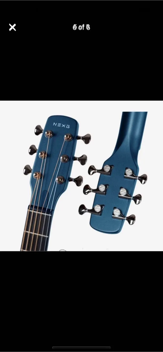 Enya NEXG Acoustic Guitar Silent with Built-in Amplifier Blue image indicator(4)