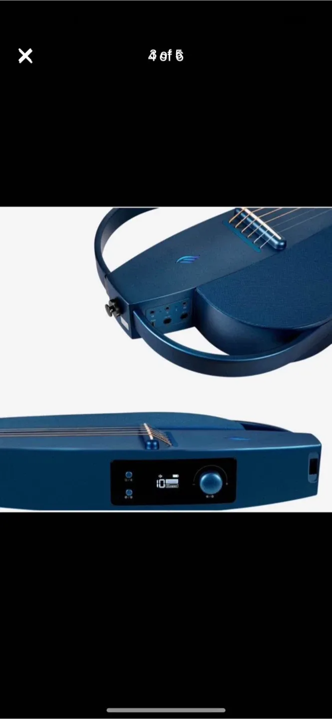 Enya NEXG Acoustic Guitar Silent with Built-in Amplifier Blue image indicator(3)