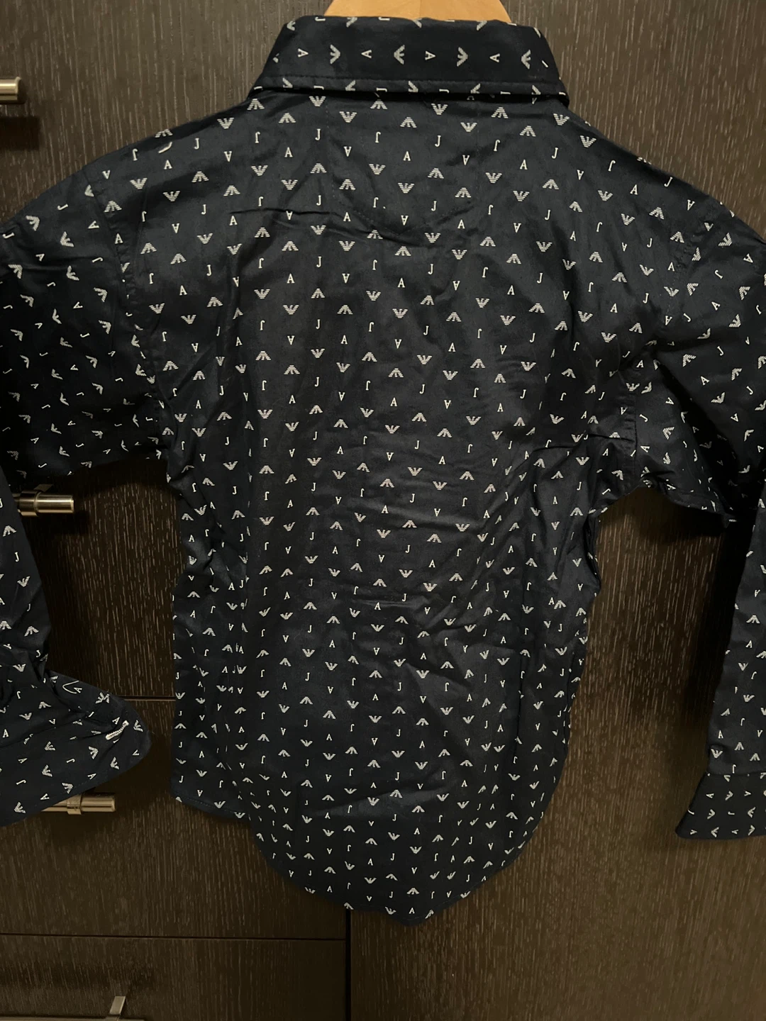 Armani Junior Navy Patterned Shirt - Size 116-122 - photo 3