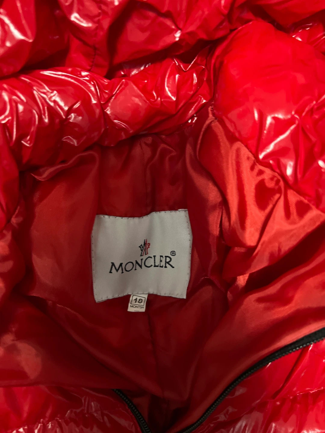 Moncler Baby Red Padded Snowsuit Size 18 Months - photo 2