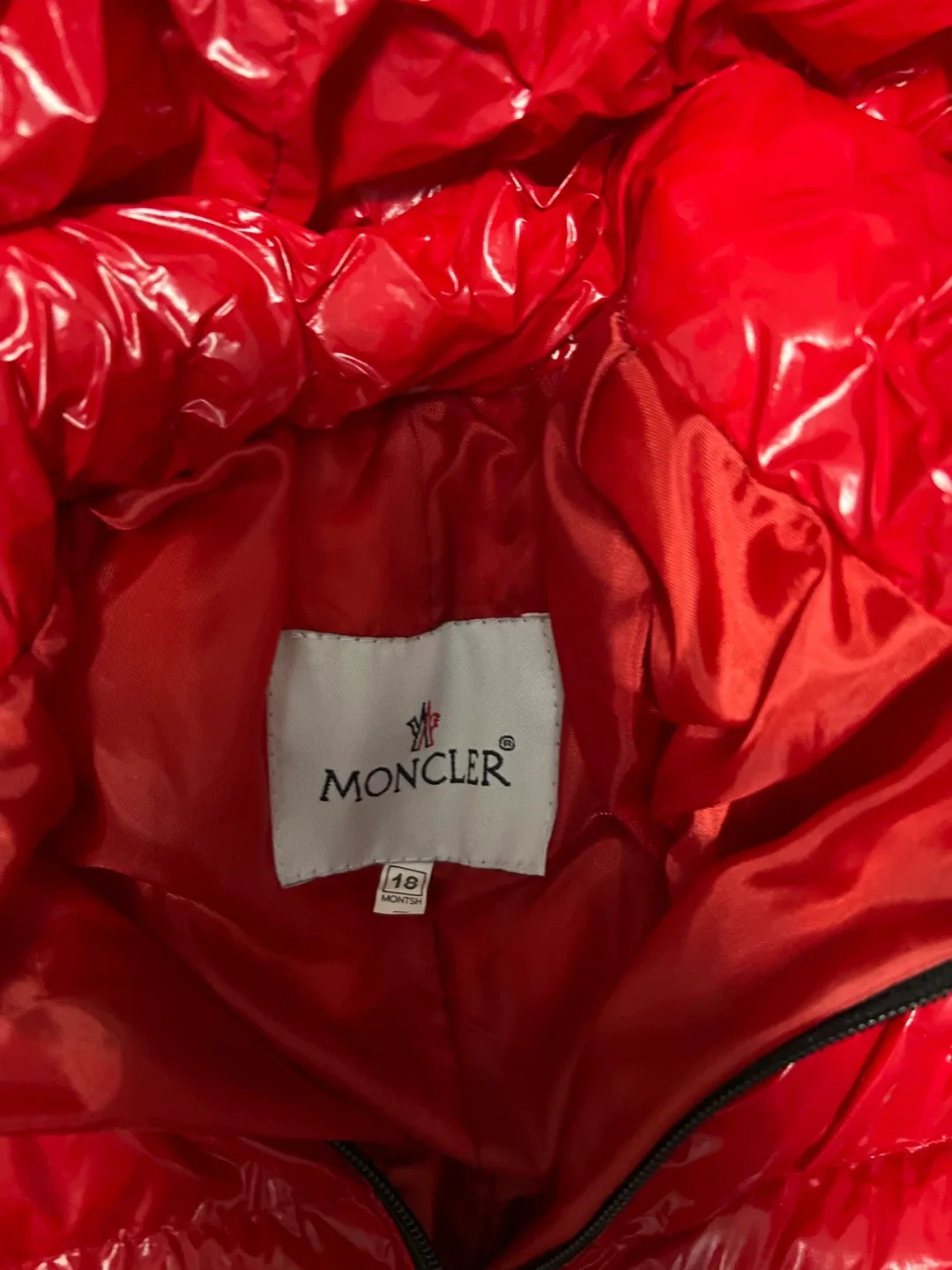 Moncler Baby Red Padded Snowsuit Size 18 Months image indicator(2)