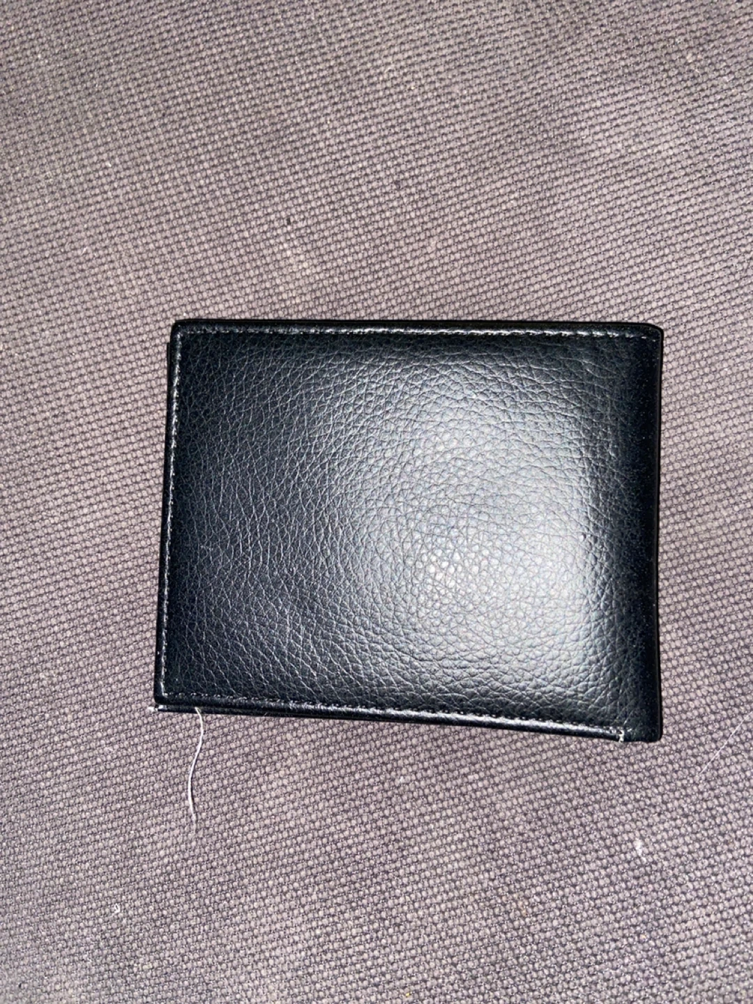 Black Leather Wallet with Winged Star Logo - photo 3