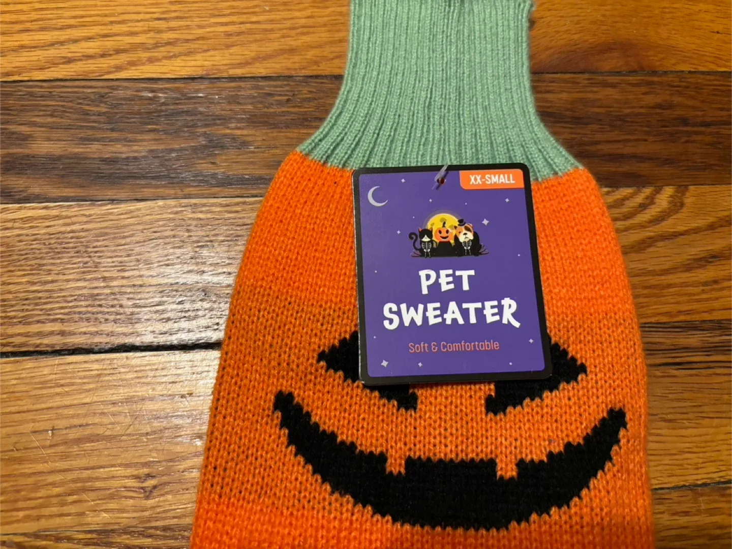 New XX-Small Pumpkin Pet Sweater image indicator(2)
