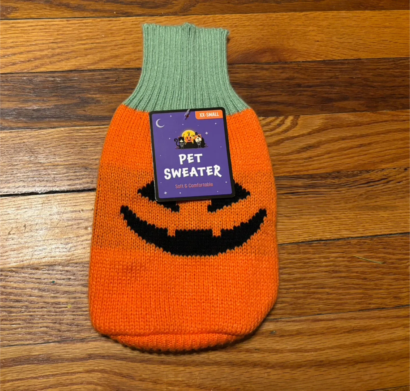 New XX-Small Pumpkin Pet Sweater image indicator(3)