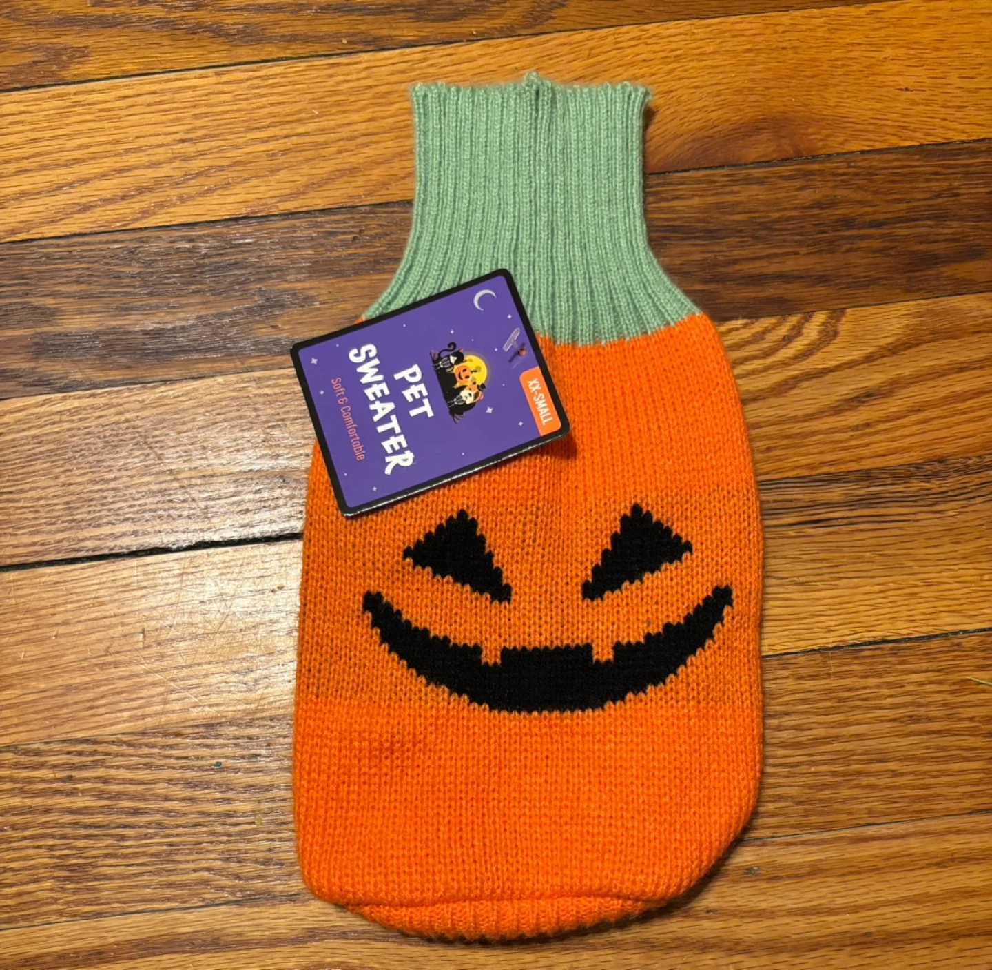 New XX-Small Pumpkin Pet Sweater