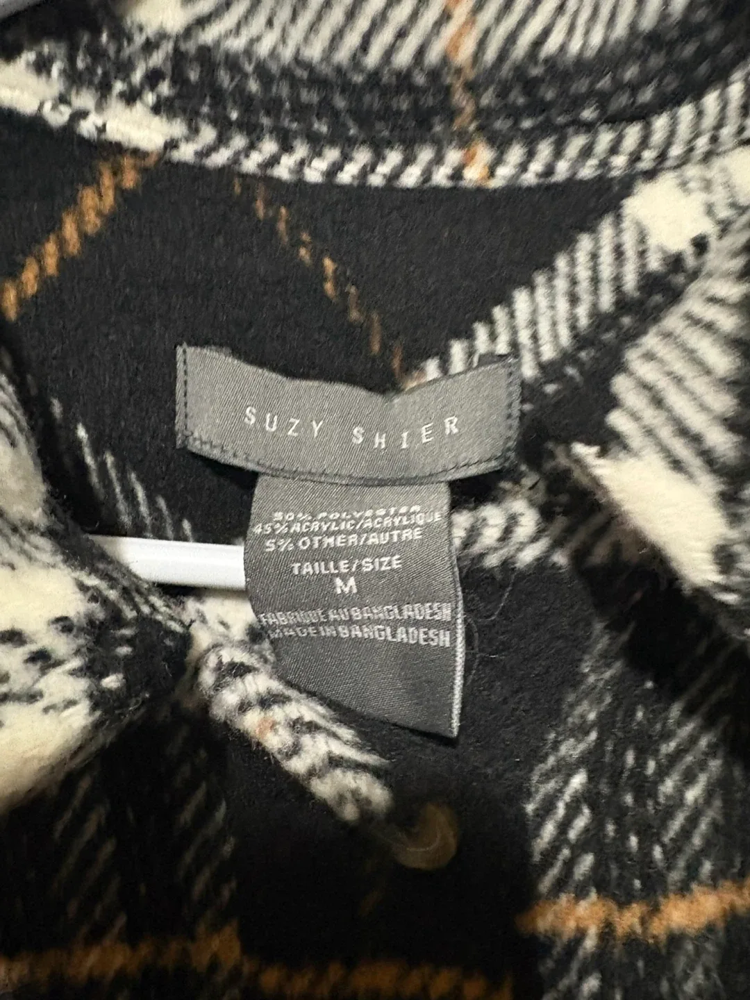 Women’s Suzy Shier Plaid Flannel Shacket - Size M image indicator(3)