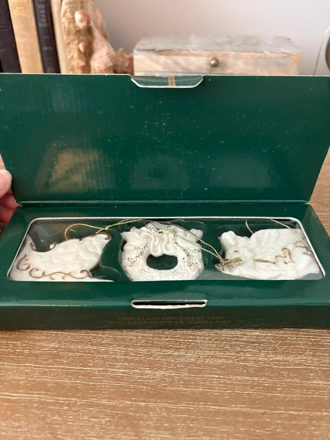 Porcelain Ornament Trio - New in Box thumbnail