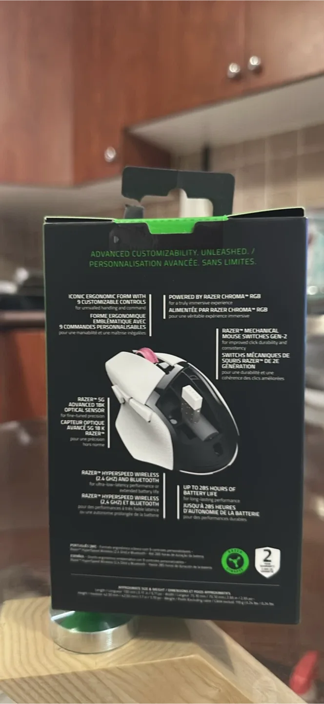 Razer Basilisk V3 X Hyperspeed White Edition - Gaming Mouse image indicator(3)