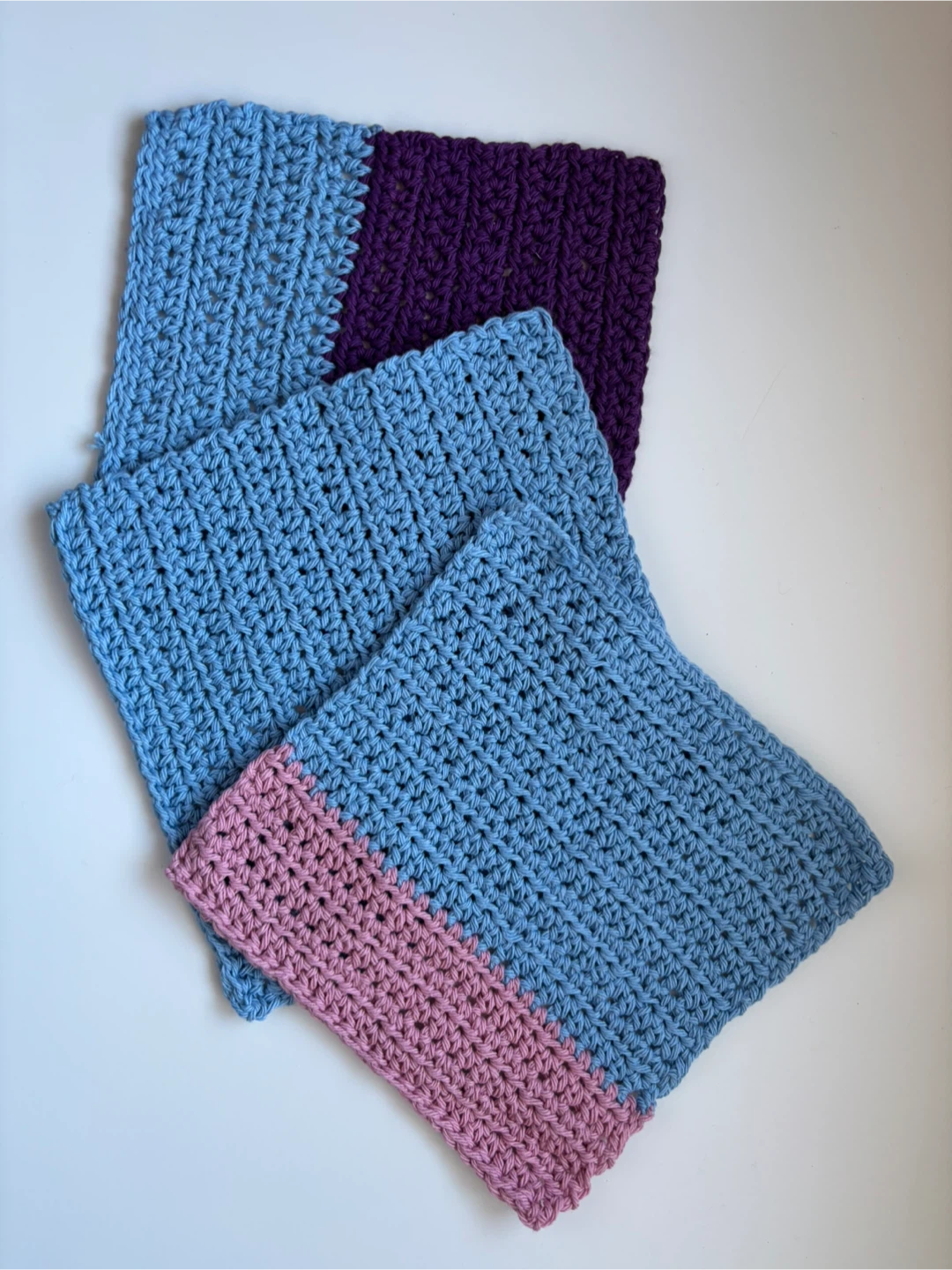 Handmade Crocheted Washcloths (Set of 3)