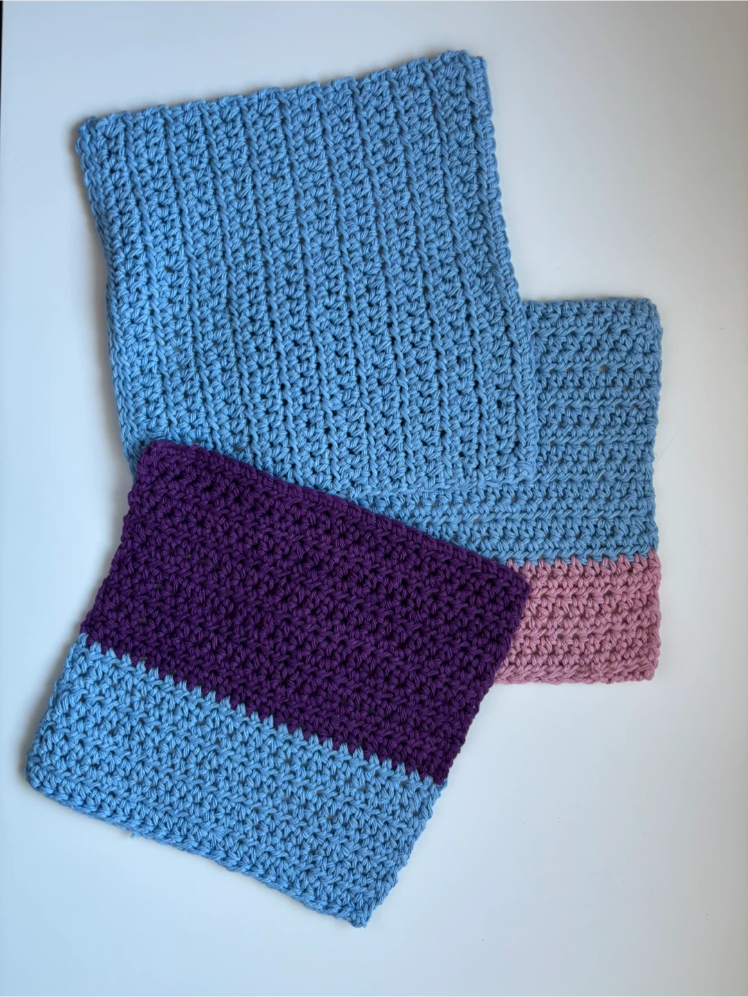 Handmade Crocheted Washcloths (Set of 3) - photo 4