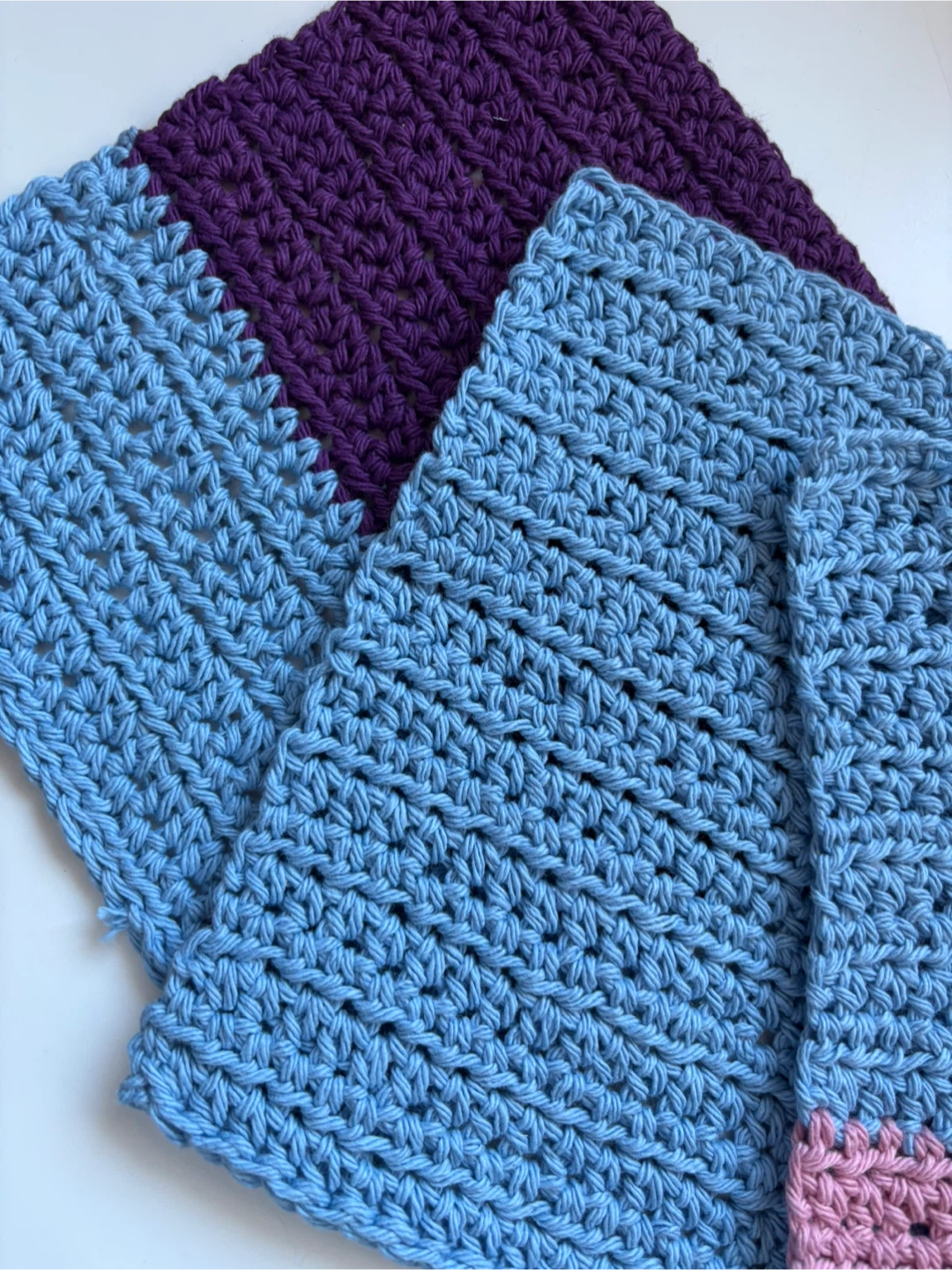 Handmade Crocheted Washcloths (Set of 3) - photo 2