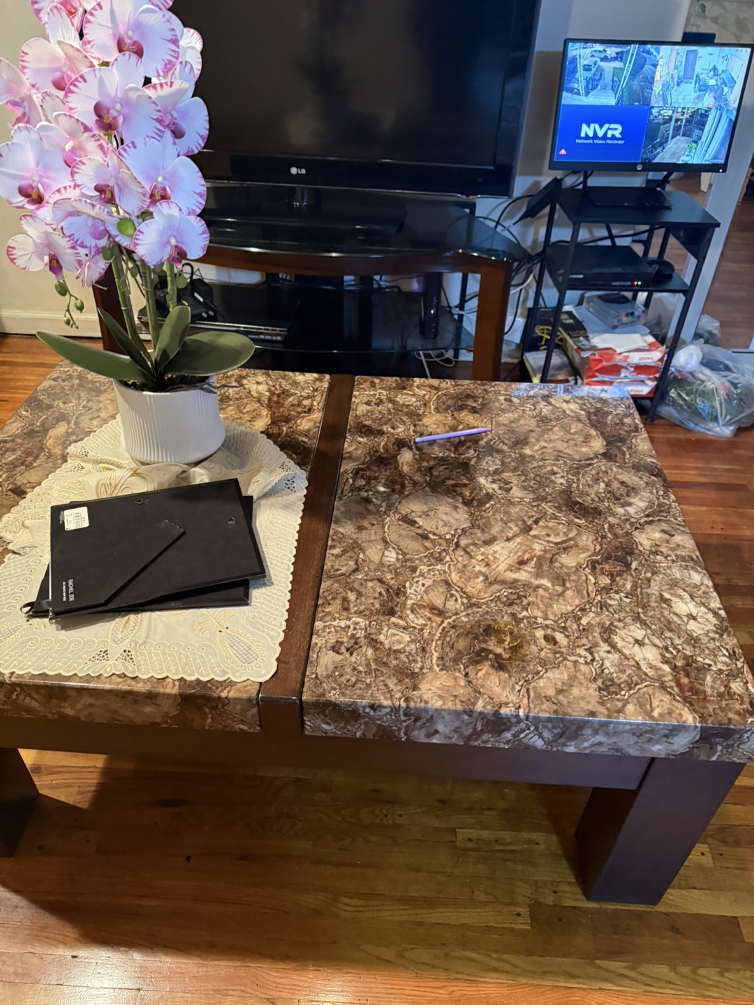 Marble Pattern Coffee Table - photo 2