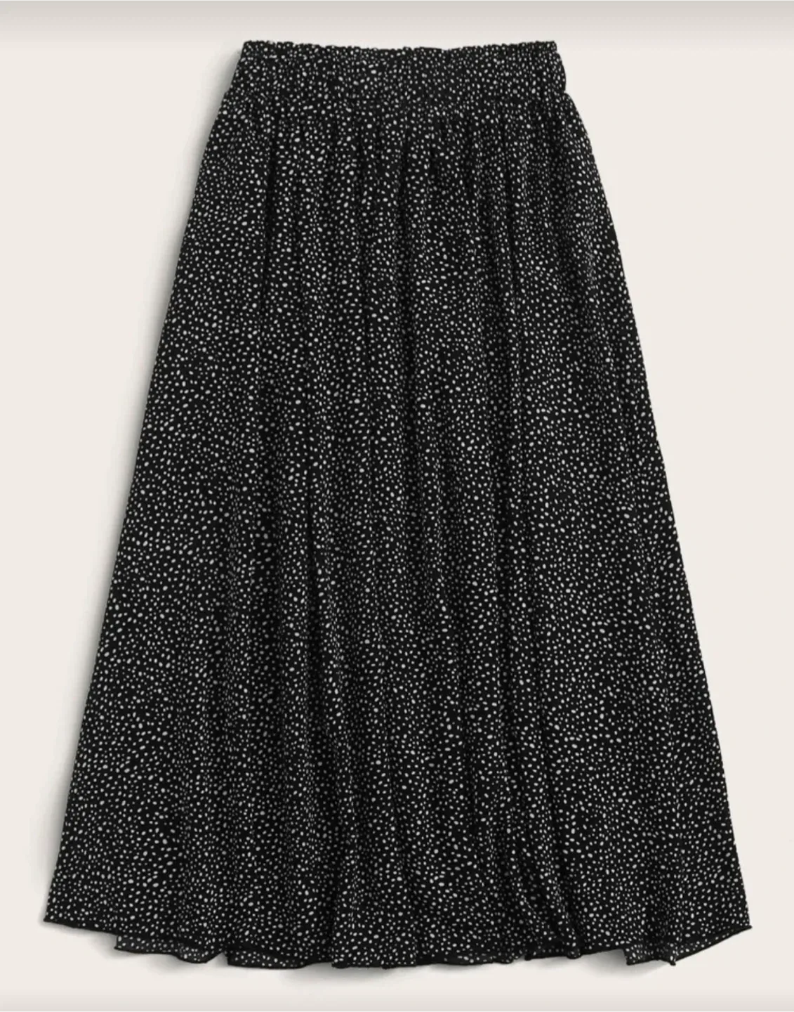 Black & White Polka Dot Midi Skirt image indicator(2)