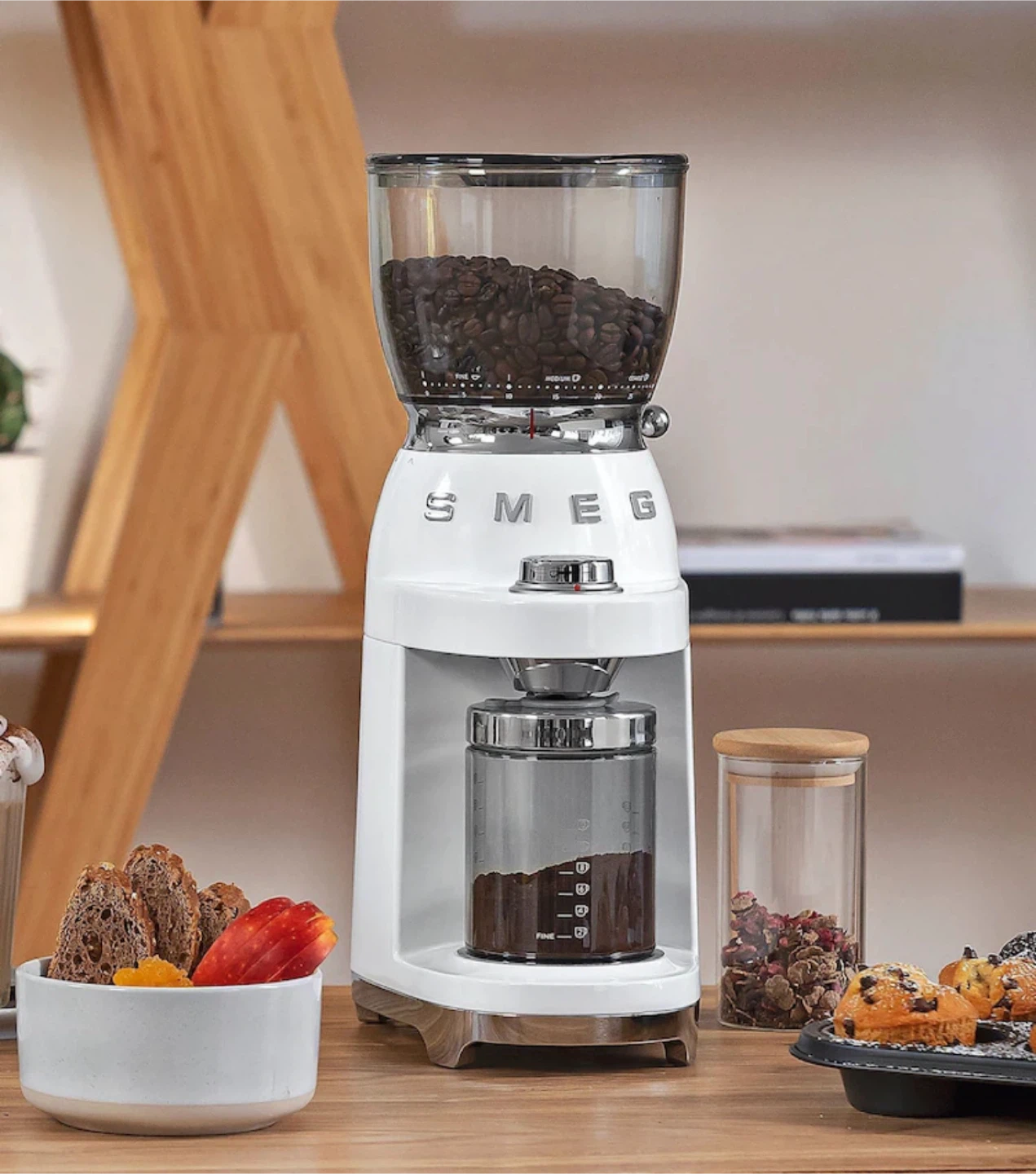 Smeg CGF11WHUS Coffee Grinder - White
