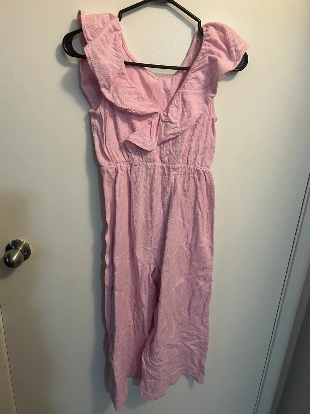 Kids Pink Ruffle Jumpsuit thumbnail