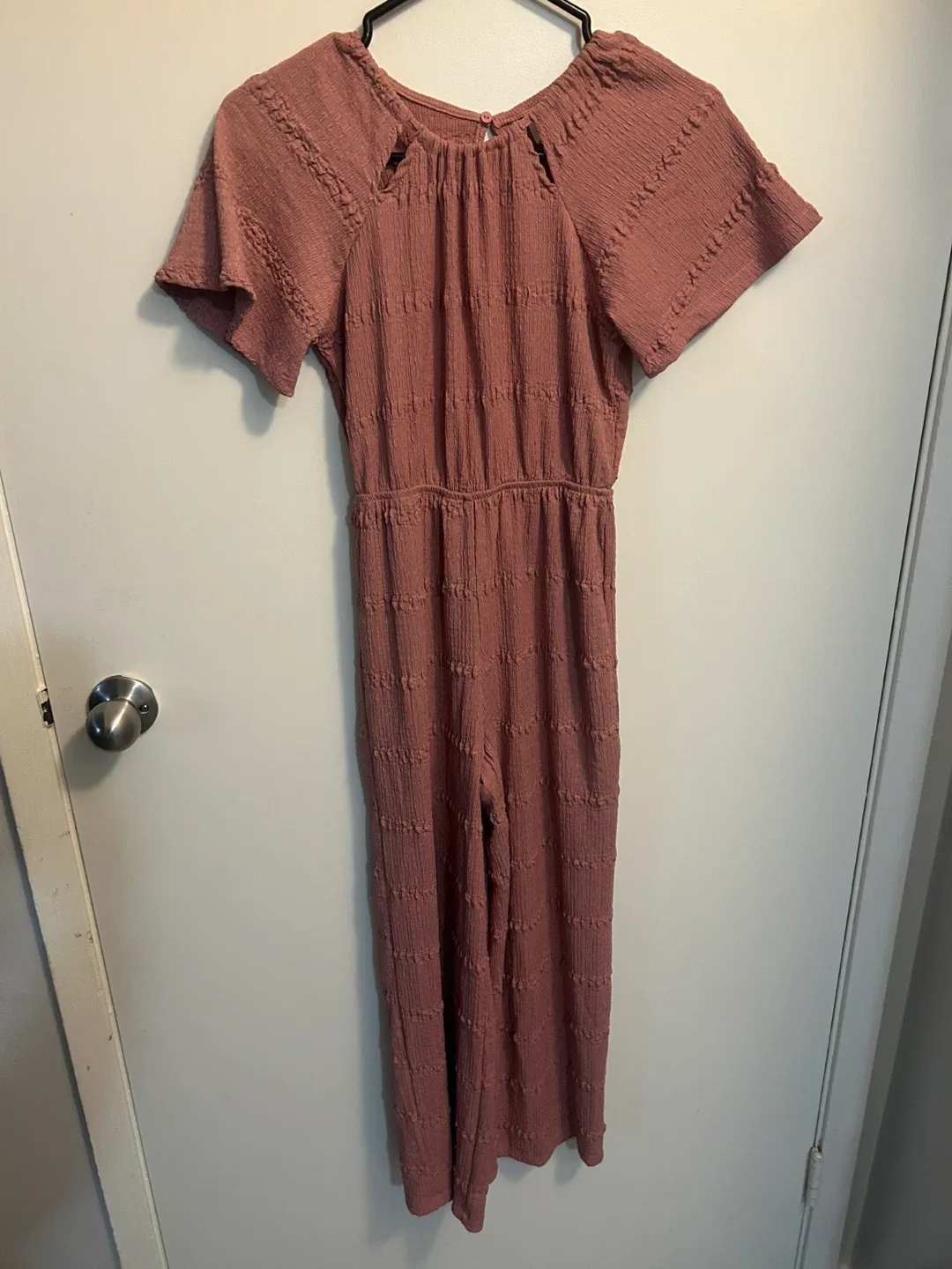 Girls Zara Pink Textured Jumpsuit - Size 10 thumbnail