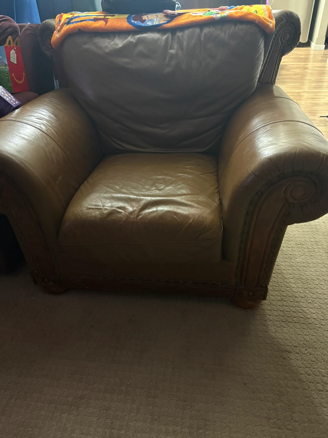 Brown Leather Armchair