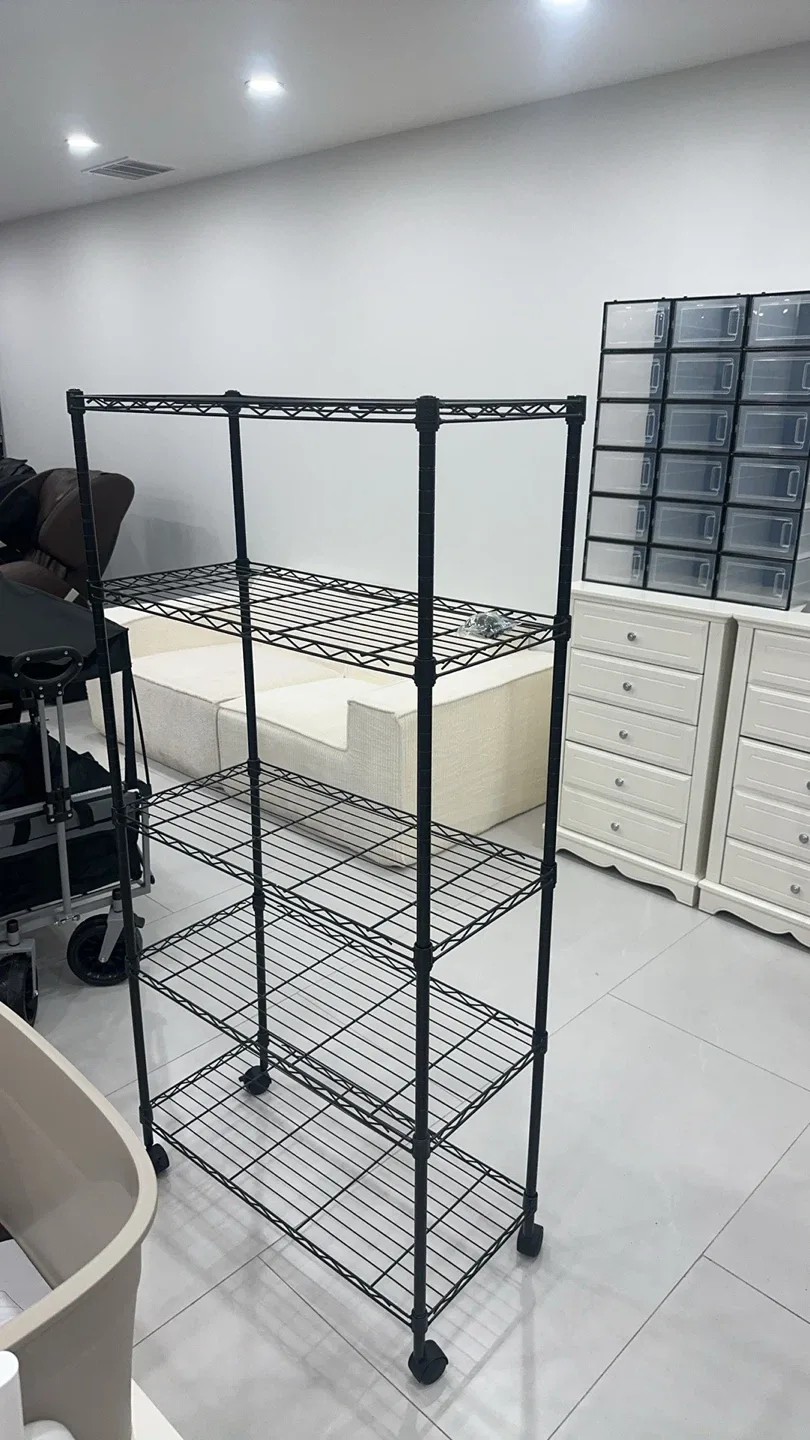 Black Metal Wire Shelving Unit thumbnail