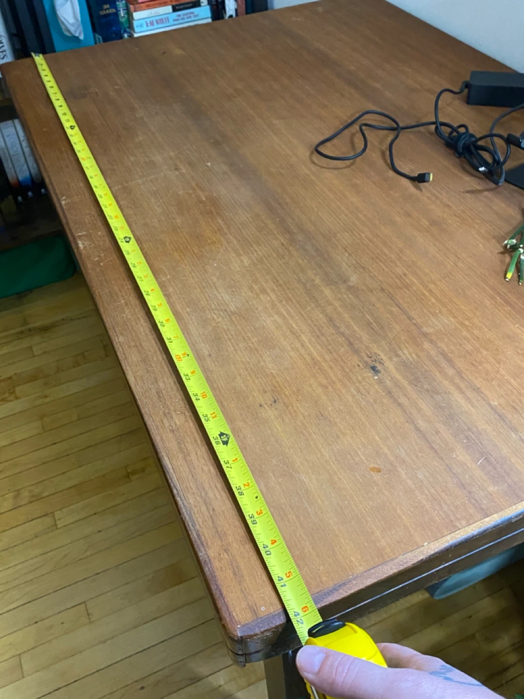 Vintage Wood Desk - 42" x 27.5" x 30.5" - photo 3