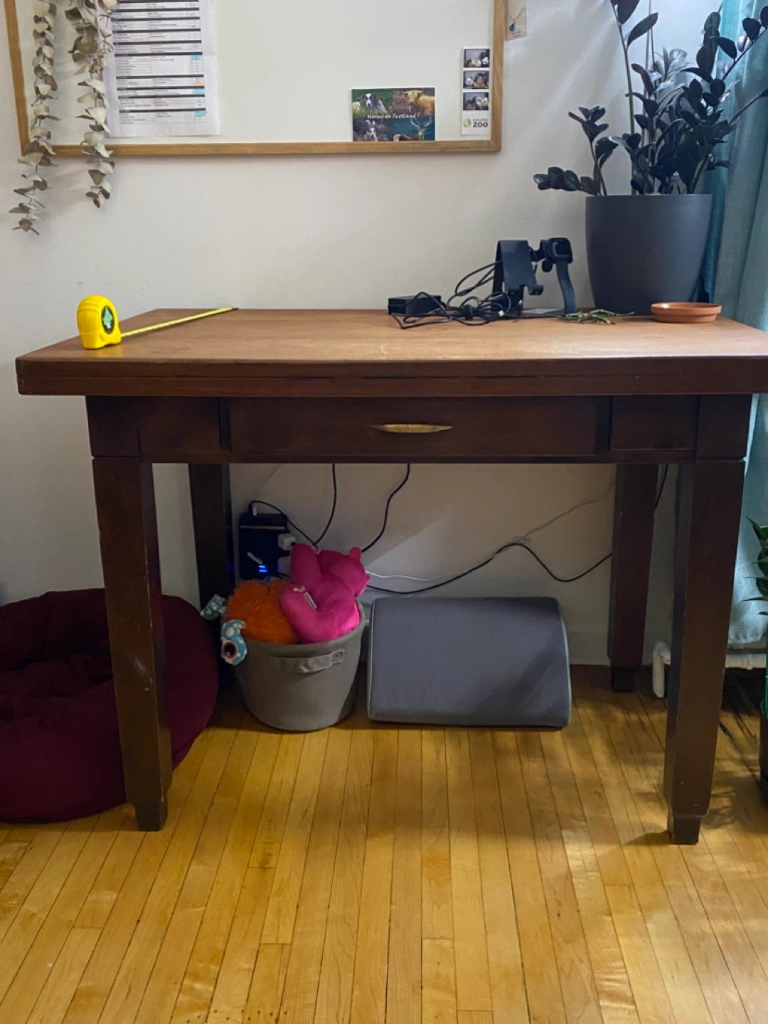Vintage Wood Desk - 42" x 27.5" x 30.5"
