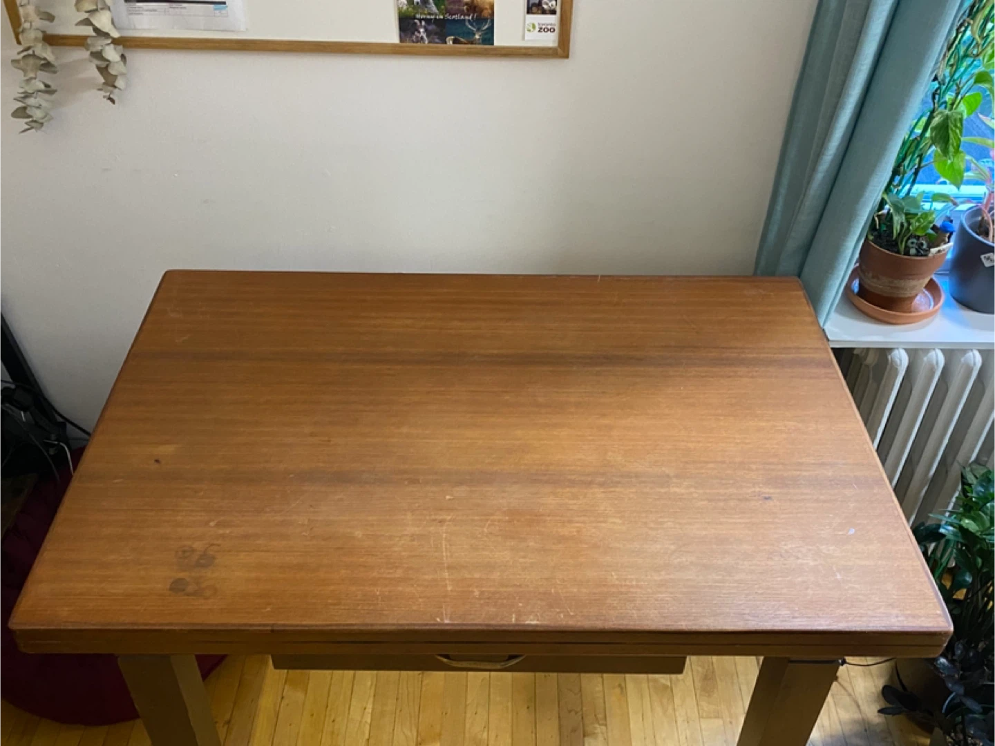 Vintage Wood Desk - 42" x 27.5" x 30.5" - photo 5